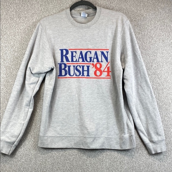 Port & Company ring spun fan favorite graphic sweatshirt M Reagan Bush political - Picture 1 of 6